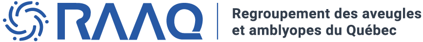 Logo Regroupement des aveugles et amblyopes du Québec.